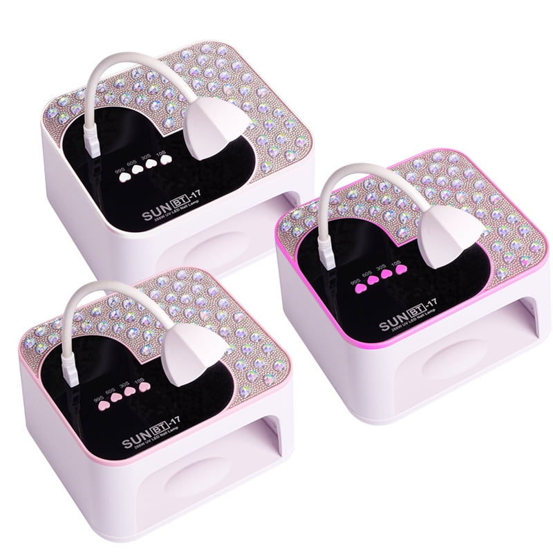 BT-17 Professional Nail Lamp - 288W High-Speed LED/UV Nail Dryer, 99s Timer for Gel Polish Curing, Large Space for Both Hands/Feet, Salon & Home Use