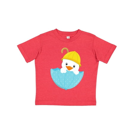 

Inktastic Baby Duck In Blue Umbrella Little Duck With A Hat Gift Toddler Boy or Toddler Girl T-Shirt