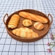 thumbnail image 3 of Ounissouiy Bandeja tejida, bandejas de almacenamiento con asa, de pan ligero, cesta de almacenamiento de cocina portátil, sala de estar, Decoración del hogar Goma de flor negra 25 cm * 4.5 cm, 3 of 6