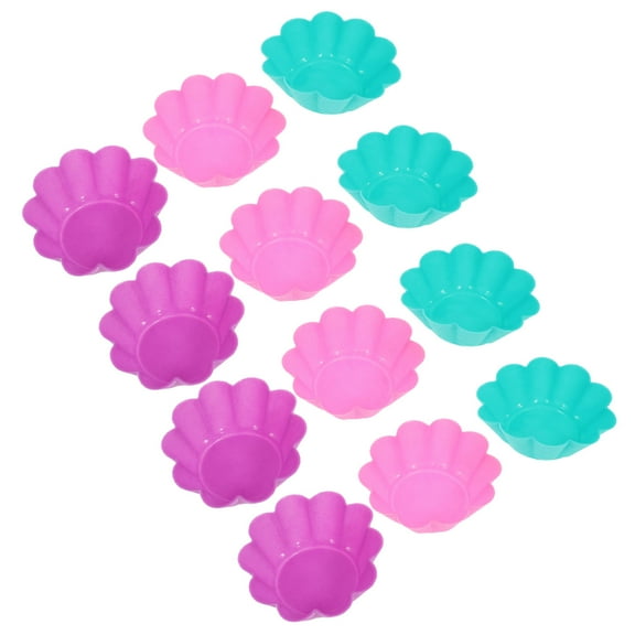 WHAMVOX 12 Pcs Silicone Muffin Cup Reusable Cups