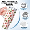 thumbnail image 3 of KLL Strawberries And Leaf Print 40oz Stainless Steel Insulated Car Cup Coffee Mug with Spillproof Lid - Keep Your Drink Hot or Cold on the Go, 3 of 8