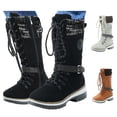 thumbnail image 2 of Mepaouo Women's Winter Boots Mid Calf Fleece Lined Snow Boots Tall Outdoor Warm Work Boots, 2 of 4