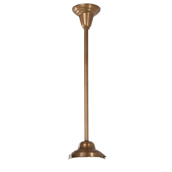 B&P Lamp® Pendant Fixture with Antique Brass Finish, 6" fitter