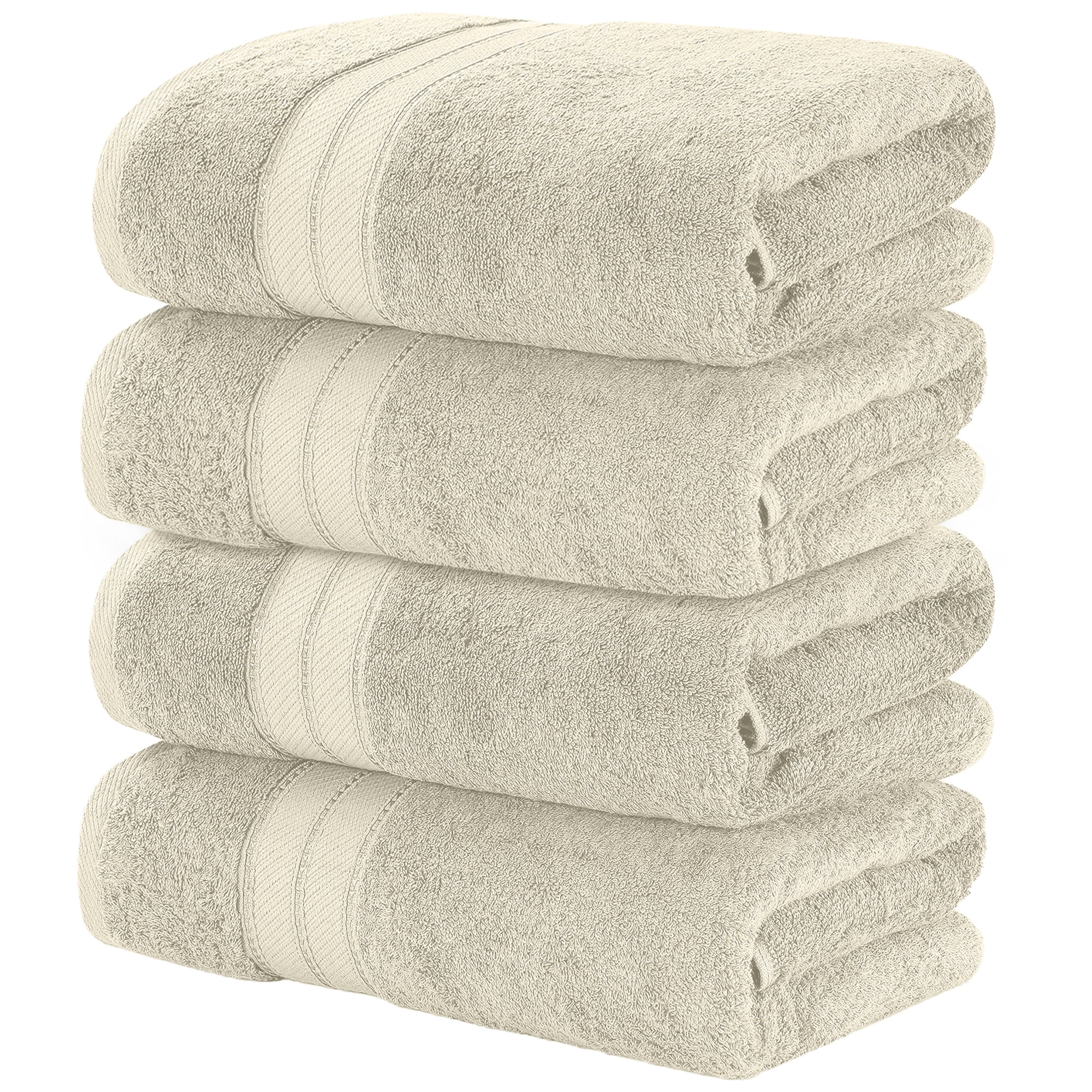 Modern Threads Spunloft Cotton Bath Towels, Sand (4 Count)