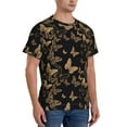 thumbnail image 2 of Bixox Men's Modern Golden Butterfly Printed Short Sleeve Skinny Athletic T-Shirt, 2 of 6