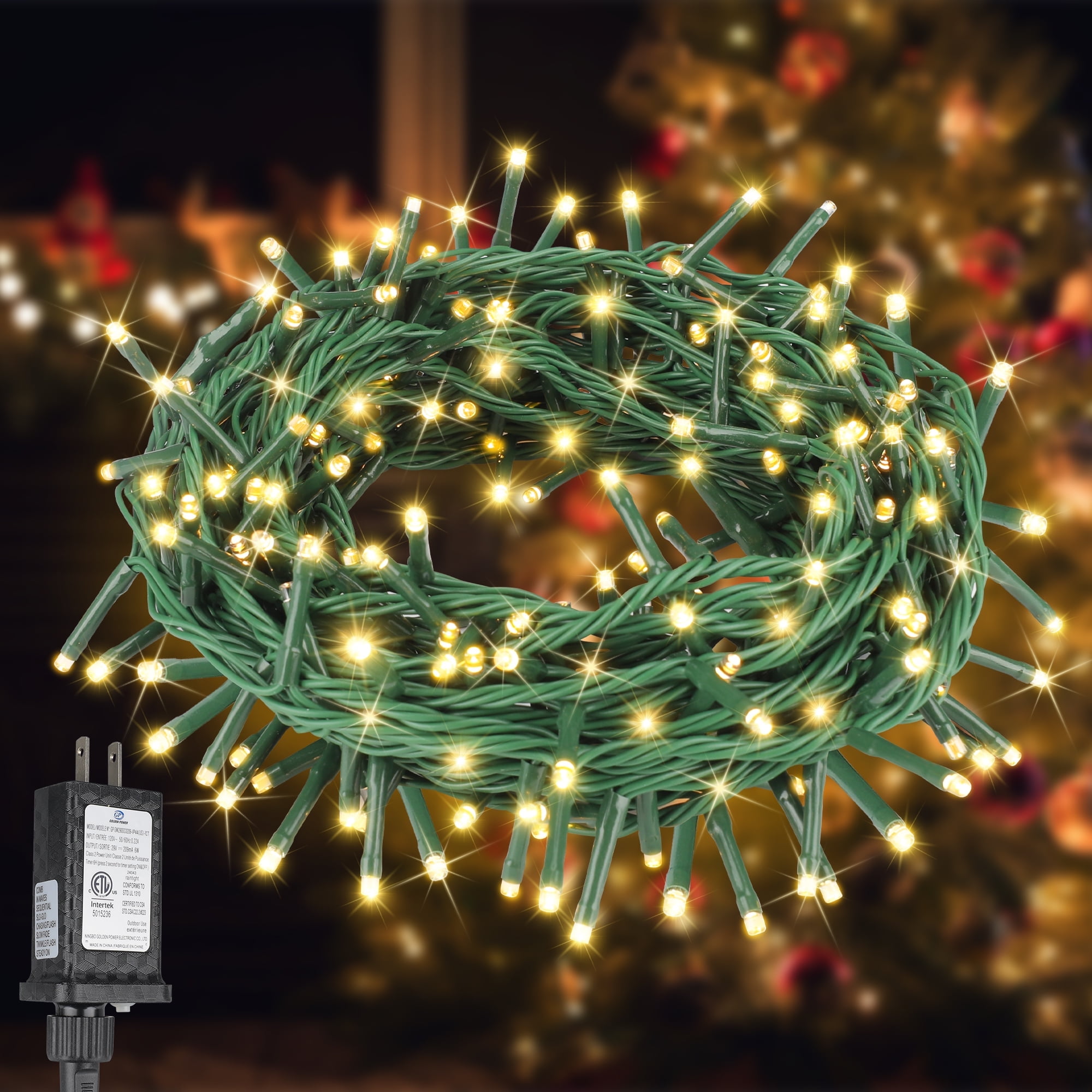 Magotan 16ft 100 LED Warm White Christmas Lights photo 7