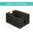 thumbnail image 7 of Neatifyes Pantry Baskets Set of 2 16x12in Water Hyacinth Storage Baskets, Woven Wicker Kitchen Organizers with handles w/Chalkboard Label Chalk Marker - Black, 7 of 7
