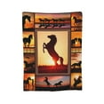thumbnail image 6 of SPXUBZ Horse Blanket Wild Horse Blanket Flannel Blanket Sofa Couch Warm Soft Bed Blanket for All Season 50x60in, 6 of 7