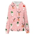thumbnail image 6 of LEBONYARD Women's Trendy Crew Neck Hooded Drawstring Christmas Printing Pullover Sweatshirts Casual Long Sleeved Round Neck Loose Warm Fit Sweatshirts, 6 of 7