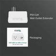 thumbnail image 4 of Plugable Wall Outlet Extender with 1x USB-C and 1x USB, 32W USB C Charger Block, 4 of 5