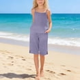 thumbnail image 2 of Girls Clothes Summer 2 Piece Outfit Set Purple Sleeveless Camisole Top and Shorts Kids Fashion Clothing Sets 4T, 2 of 8