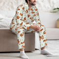 thumbnail image 7 of Disketp Squirrel Playing for Pajamas Set Long Sleeve Sleepwear Mens Button Down Nightwear Pj Sets-XX-Large, 7 of 7