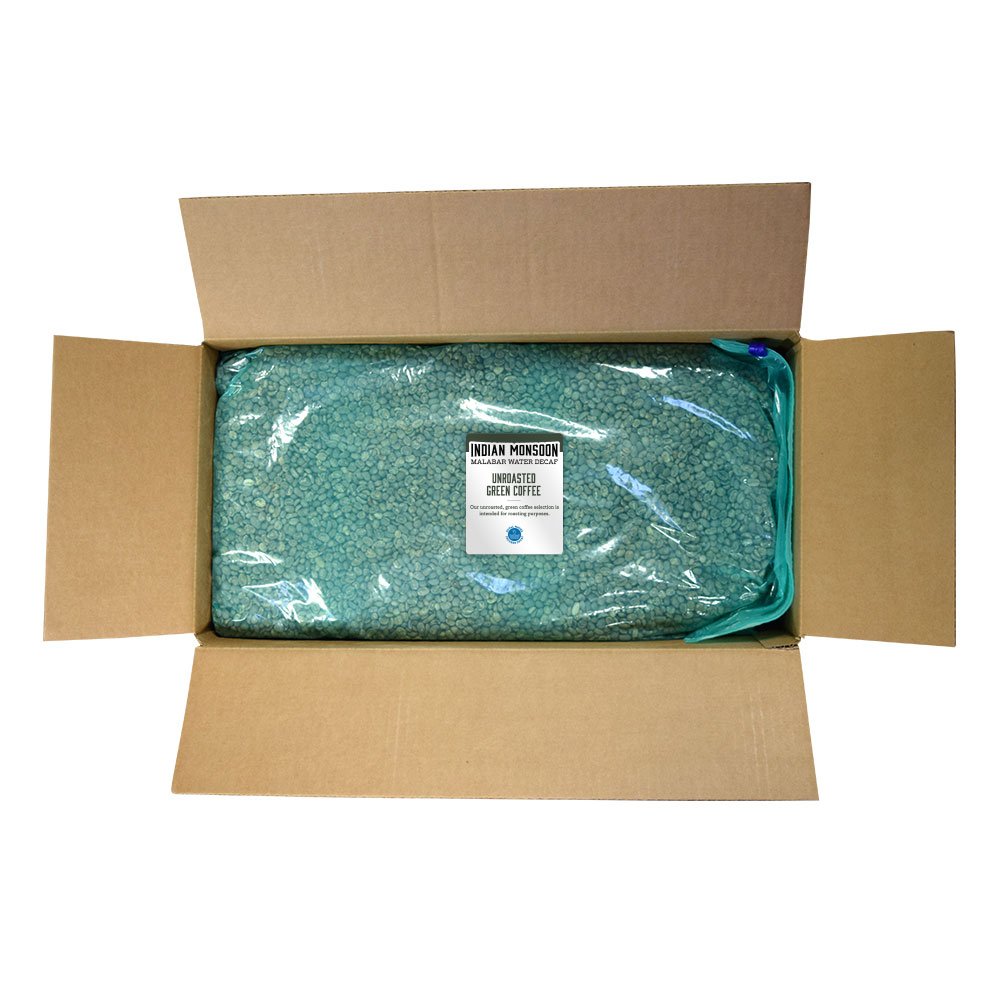 Fresh Roasted Coffee, Green Indian Monsoon Malabar Coffee Beans, 80 oz