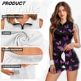 thumbnail image 6 of Uorisanigo Purple Butterfly Tennis Golf Dress for Women Size M Casual Soft Sleeveless Workout Athletic Dresses with Shorts for Workout Exercise 2 Pieces, 6 of 7