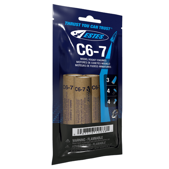 Estes Rockets C6-7 Engines 3 Pack EST10038 / EST1615