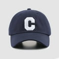 thumbnail image 3 of Letter C Embroidery Baseball Cap Men Women Soft Cotton Adjustable Snapback Sun Visor Hat Outdoor Sports Hip Hop Trucker Caps, 3 of 11