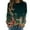 Green, variant on Goindgs Sweatshirt Womens Floral Print Oversized Sweatshirts Round Neck Long Sleeve Hoodies Shirts Multicolor Raglan Basic Women's Tees Fall Fashion Z1-White M