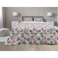 thumbnail image 1 of Mandala Comforter & Sham Bedding Set, Ornamental Different Floral Motifs in Circular Designs Oriental Abstract, 3 pcs Duvet Set Microfiber Filling Quilt, 5 Sizes, Multicolor, by Ambesonne, 1 of 4