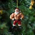 thumbnail image 1 of Adornos de Papá Noel Adornos navideños Adornos acrílicos de Papá Noel Adornos anuales Colgante de Papá Noel sobre el árbol de Navidad, 1 of 5