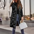 thumbnail image 2 of WTOBBY Women's Long Vest Plain Sleeveless Hood Winter Vest Outwear Jacket, Lightweight and Warm Layering Piece for Cool Weather Activities,Black L, 2 of 4