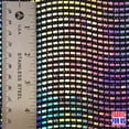 thumbnail image 2 of Micro Rectangular Reflective Hologram Sequins Stretch Fabric 54" Wide Black By The Yard, 2 of 5