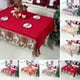 thumbnail image 3 of Christmas Tablecloth Polyester Table Cover Rectangle Tablecloth for Merry Christmas Holiday New Year Eve Party Decorations Supplies,60x72inch, 3 of 4