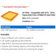 thumbnail image 2 of Air Filter - Compatible with 2016 - 2018 Toyota RAV4 FULL HYBRID EV-GAS FHEV 2017, 2 of 2