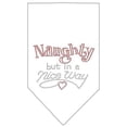 thumbnail image 1 of Naughty But In A Nice Way Rhinestone Bandana White Large, 1 of 1