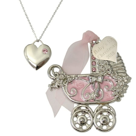 Gloria Duchin Baby Girl Ornament and Necklace Set
