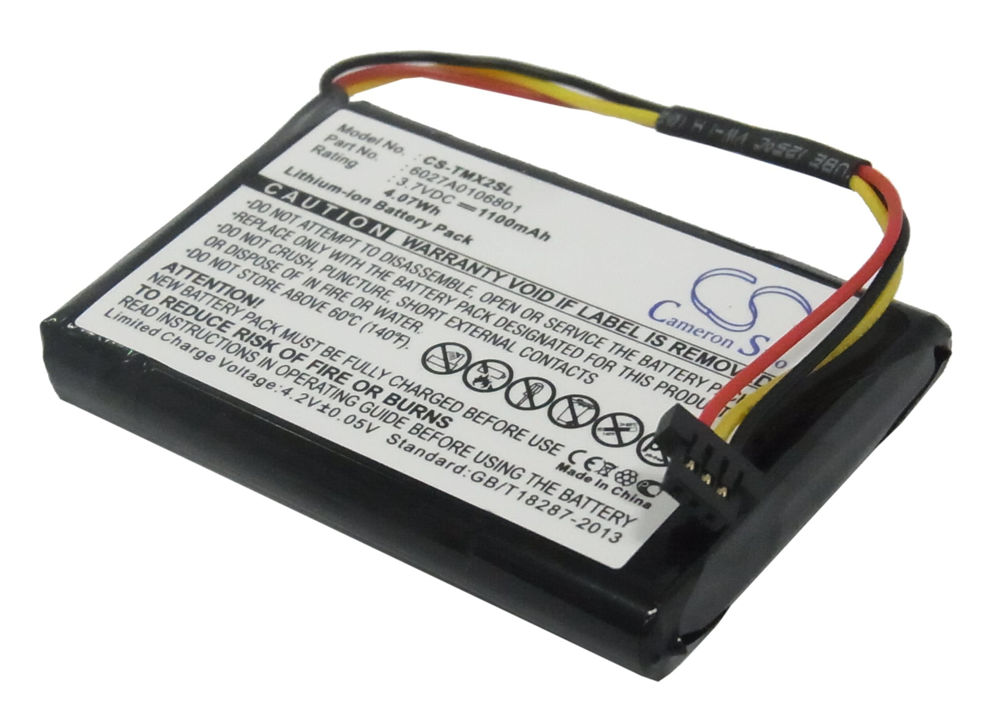 Replacement Battery For TomTom 3.7v 1100mAh / 4.07Wh GPS, Navigator