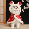 thumbnail image 2 of Pet Flannel Warm Cloak With Buttons Design Double-layer Thickened Pet Coat Clothes For Large Small Cats32cm He Qiyong unisex, 2 of 2