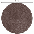 thumbnail image 4 of Round Braided Placemats Set of 24 Table Mats for Dining Tables Woven Washable Non-Slip Place Mats 15 Inch(Brown), 4 of 7