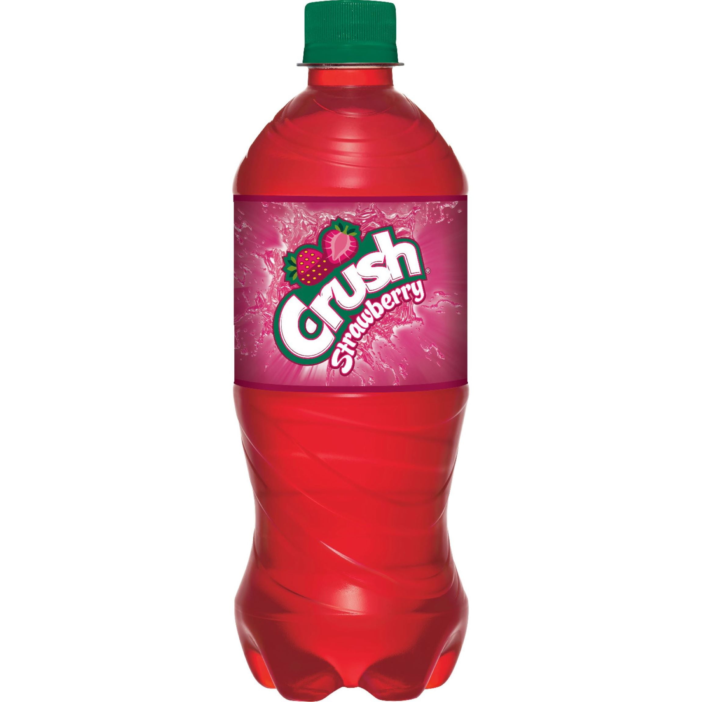 Crush Strawberry Soda 20oz Bottles, Quantity of 12