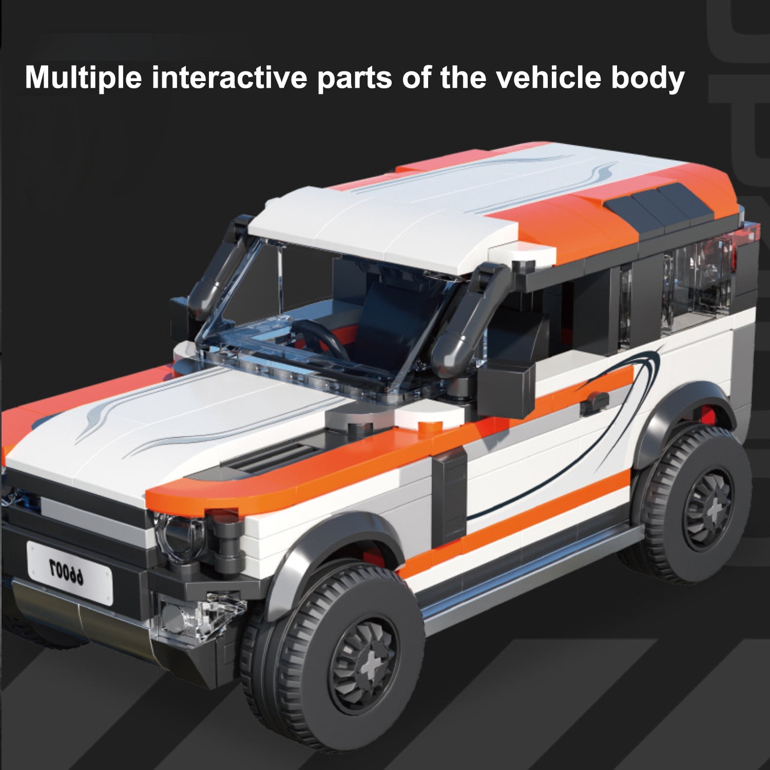 Simulation Land Rover P400 DIY Building Blocks, 406pcs Off-Road Vehicle Model Kit with Simulation Tires, Interactive Design, Compact Desktop Display for Thanksgiving/Christmas/Birthday Gifts