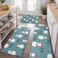 thumbnail image 2 of Blue Christmas Snowman Pattern Kitchen Rugs Sets Of 3,Kitchen Runner Rugs Non Skid Washable,Decorative Kitchen Floor Mats for Kitchen,Sink,Laundry,17"x30"+ 17"x47" + 17"x59", 2 of 6