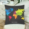 thumbnail image 3 of MKHERT Style World Map Throw Pillowcase Pillow Cover Cushion Couver 18x18 inch, Set of 2, 3 of 3
