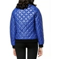 thumbnail image 2 of Orolay Womens Plaid Style Lightweight Short Down Jacket with Rib Knit Sapphire S, 2 of 6