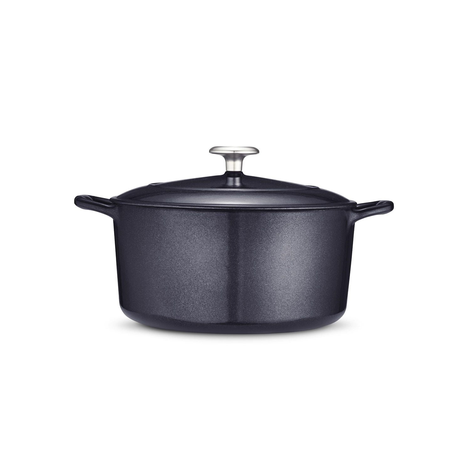 Cocotte ronde couverte Tramontina de 5,2 litres (5,5 Qt) - fonte - bleu foncé - Gourmet 80131/038DS