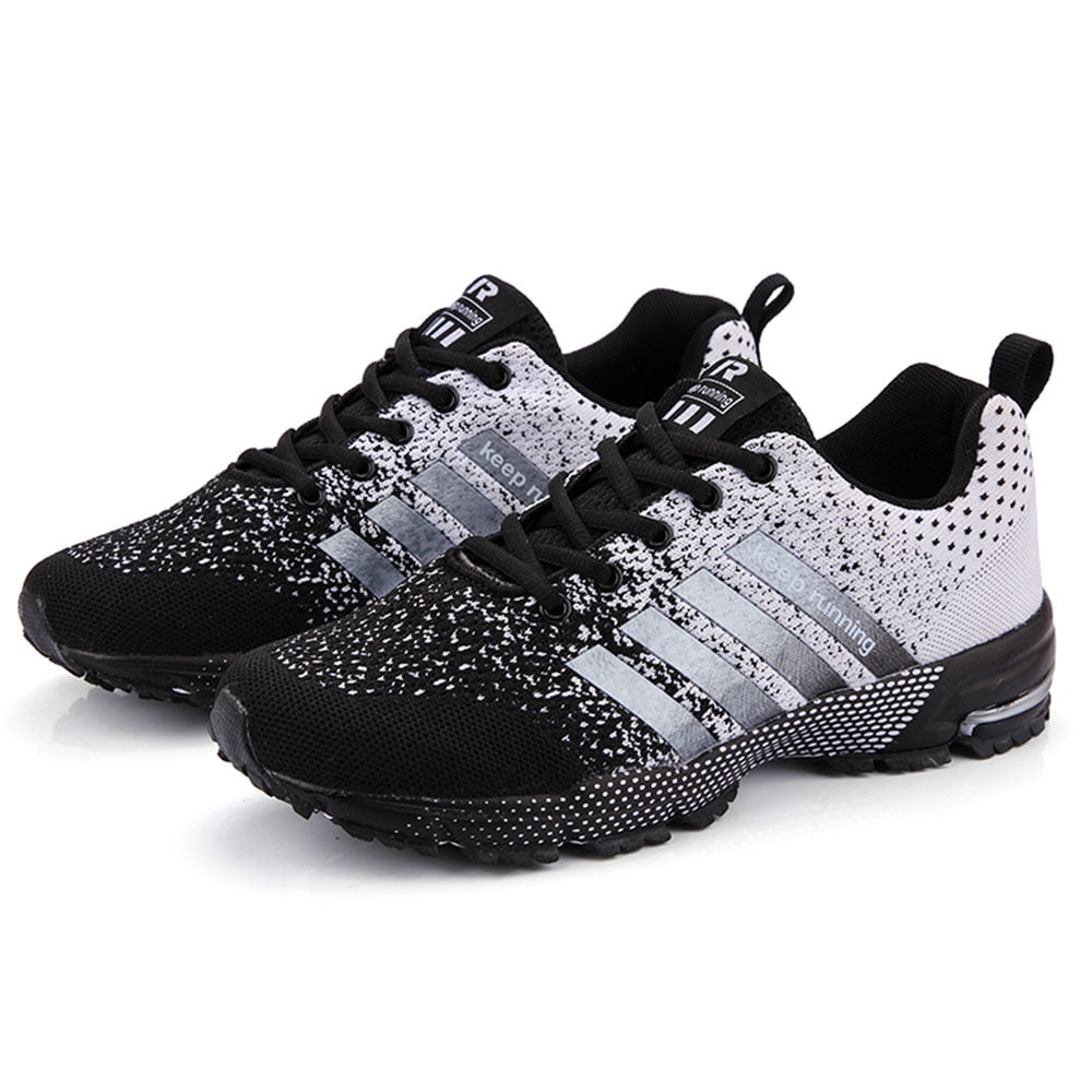 men women shoes soft Breathable Lightweight outdoors Basketball durable lace up Street Fashion non-slip Rubber sole comfortable lining jogging shoes(Adult/Big Kids) -