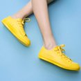 thumbnail image 6 of DKSUKO Women's Rain Boots Waterproof High Top Rain Shoes with Lace Up Anti-Slip Garden Shoes (7 B(M) US, Yellow Short), 6 of 7