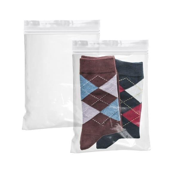 Pack of 1000 Clear Zipper Bags 6 x 8. Seal Top Polyethylene Bags 6x8. Thickness 4 mil. Plastic Poly Bags for Packing and Storing. Ideal for Industrial, Food Service, Health Needs.
