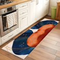 thumbnail image 2 of 2'x6' Rug Runners for Hallways Kitchen, Navy Blue Burnt Orange Non Slip Entryway Beside Floor Carpet Runner, Boho Artwork Geometric Modern Washable Laundry Room Bedroom Throw Rugs Mat for Family Pet, 2 of 8