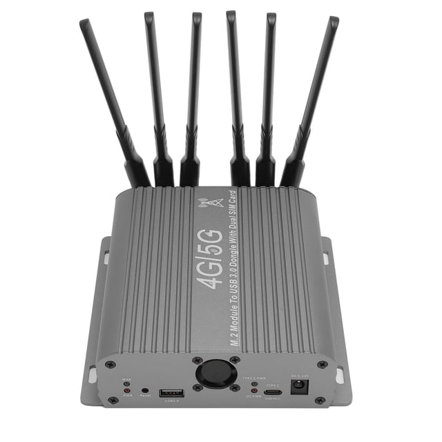 M.2 Module To USB 3.0 Dongle, 4G 5G Module To USB 3.0 Adapter Easy Operation Dual Cooling Fans for Laptop