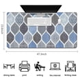 thumbnail image 5 of Long Mouse Pads for Desk,Blue Geometric Quatrefoil Pattern Desk Mats on Top Of Desks, Desk Mouse Pad Extra Large with 3mm Non-Slip Base and Stitched Edge for Gaming,Office,Work,Home 47.3"x23.6", 5 of 6