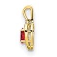 thumbnail image 2 of Diamond2Deal 10K Yellow Gold Diamond and Ruby Pendant for Women, 2 of 5