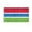 3x5 ft Polyester Flag, variant on AGAS Gambia Flag 4x6 inch - 11" Plastic Pole 100% Polyester Stitched Edges Gambian National Mini Flag on a Stick