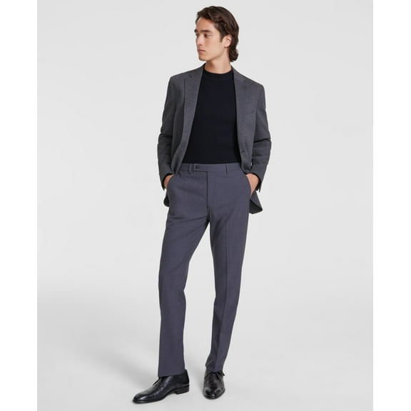 Calvin Klein Mens Slim fit Dress Pants 38 / 30 Charcoal Grey Solid