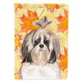 thumbnail image 1 of Carolines Treasures CK1826CHF Automne Feuilles Shih Tzu Drapeau Toile Maison Taille, 1 of 4