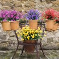 thumbnail image 7 of Morttic 6 Bundles Artificial Flowers for Outdoors UV Resistant Plastic Flowers Fake Plants Spring Flowers in Bulk for Indoor Outdoor Cemetery Home Wedding Vase Pots Decorations (Red), 7 of 7
