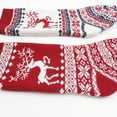 thumbnail image 3 of BOPORO 4 Pack 18” Large Knit Christmas Stockings Reindeer Christmas Tree Snow Flakes Knitted Stocking Decorations for Holiday Tree Decor, 3 of 5